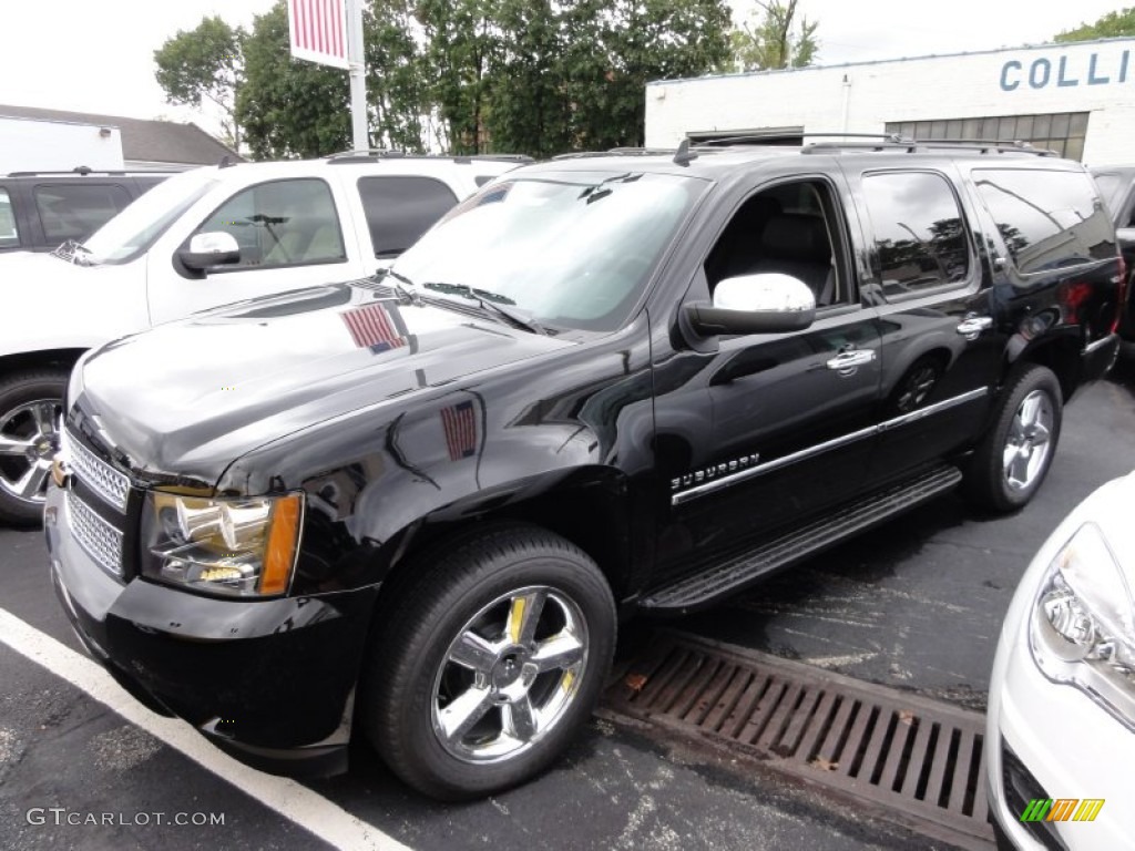 2012 Suburban LTZ 4x4 - Black / Ebony photo #2
