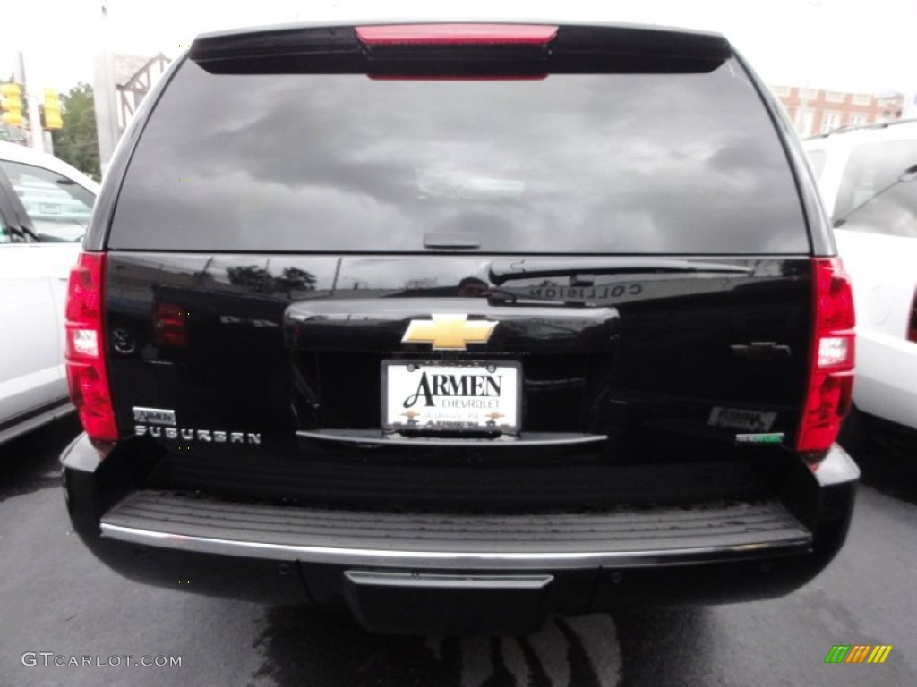 2012 Suburban LTZ 4x4 - Black / Ebony photo #4