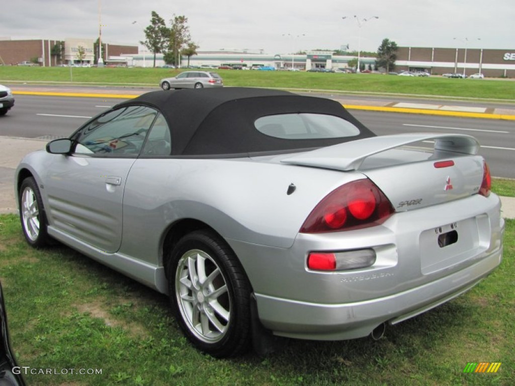 2001 Eclipse Spyder GT - Sterling Silver Metallic / Black photo #2