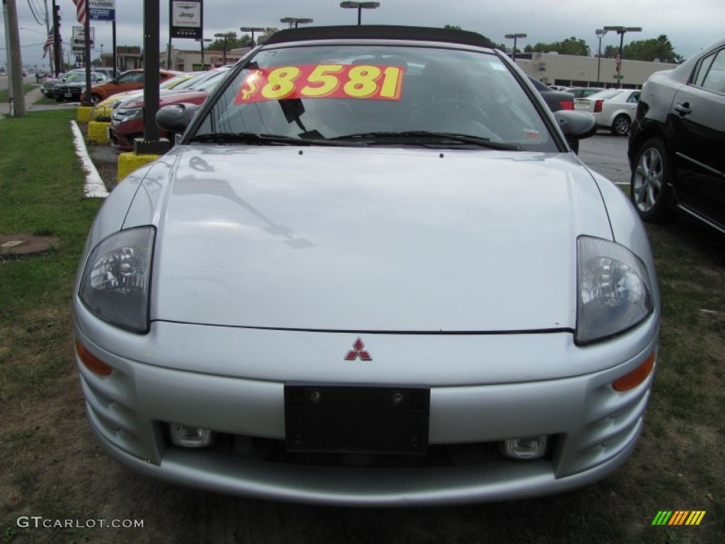 2001 Eclipse Spyder GT - Sterling Silver Metallic / Black photo #14