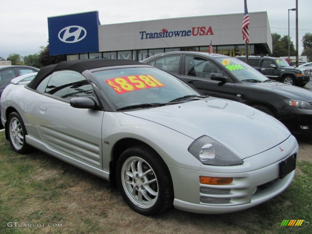 2001 Eclipse Spyder GT - Sterling Silver Metallic / Black photo #15