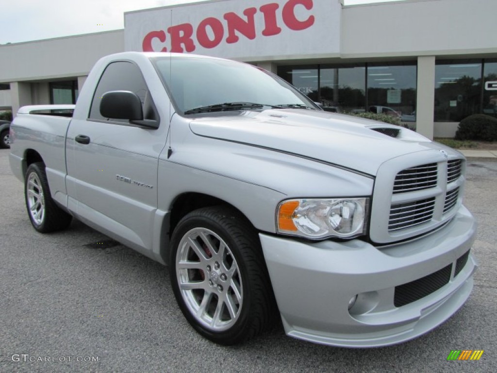 2005 Ram 1500 SRT-10 Regular Cab - Bright Silver Metallic / Dark Slate Gray photo #1