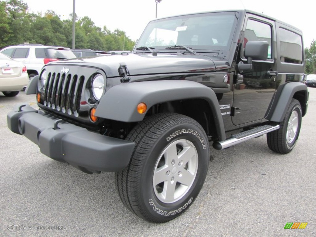 2012 Wrangler Sport S 4x4 - Black / Black photo #3