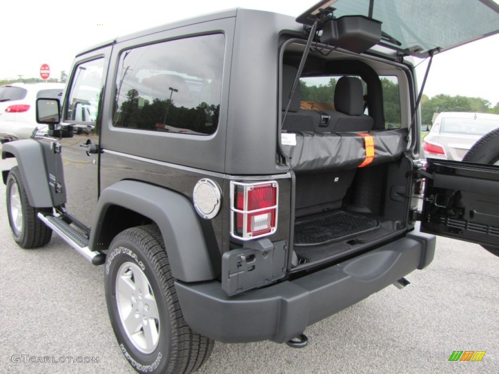 2012 Wrangler Sport S 4x4 - Black / Black photo #13