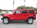 Flame Red 2012 Jeep Wrangler Unlimited Sahara 4x4 Exterior