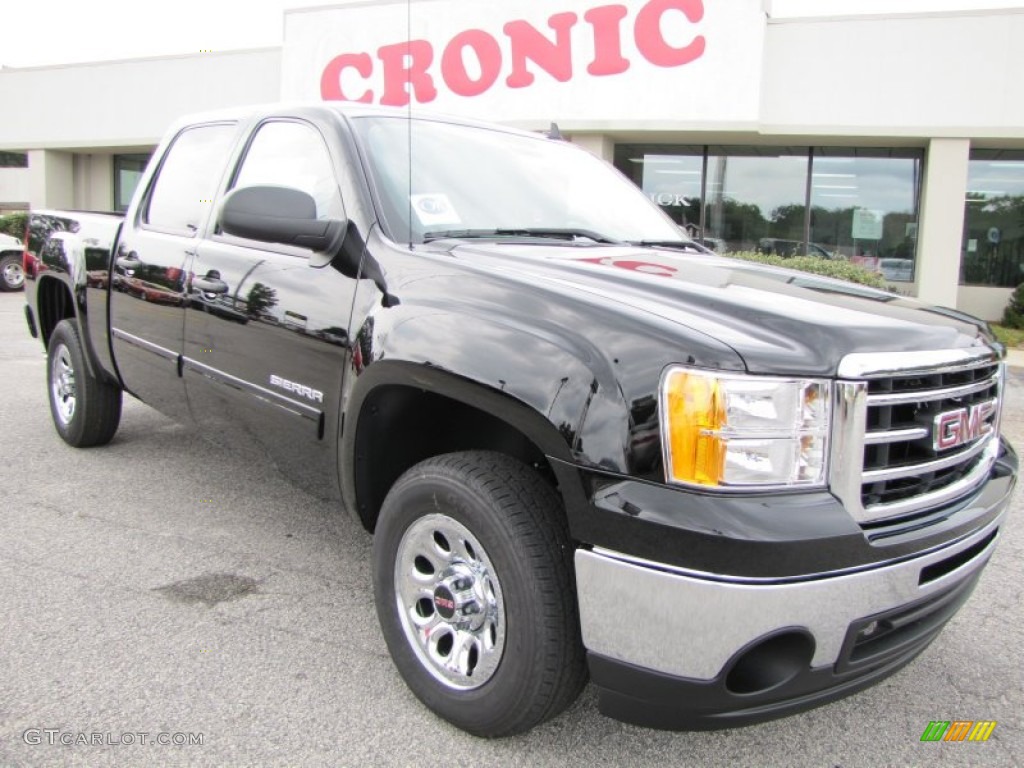 2012 Sierra 1500 SL Crew Cab - Onyx Black / Dark Titanium photo #1
