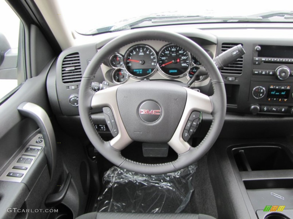 Ebony Interior 2012 GMC Sierra 1500 SLE Crew Cab Photo #54683016