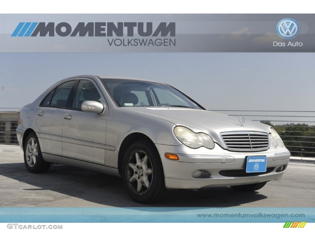 2001 C 240 Sedan - Brilliant Silver Metallic / Ash photo #1