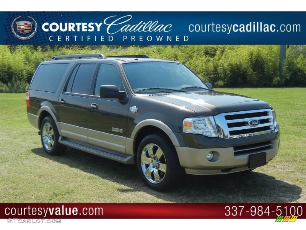 2008 Expedition EL Eddie Bauer - Stone Green Metallic / Charcoal Black/Chaparral Leather photo #1