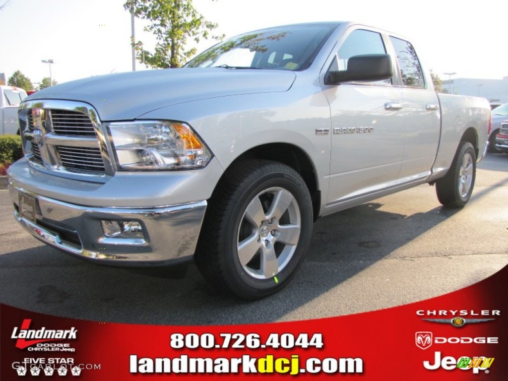 2012 Ram 1500 Big Horn Quad Cab - Bright Silver Metallic / Dark Slate Gray/Medium Graystone photo #1