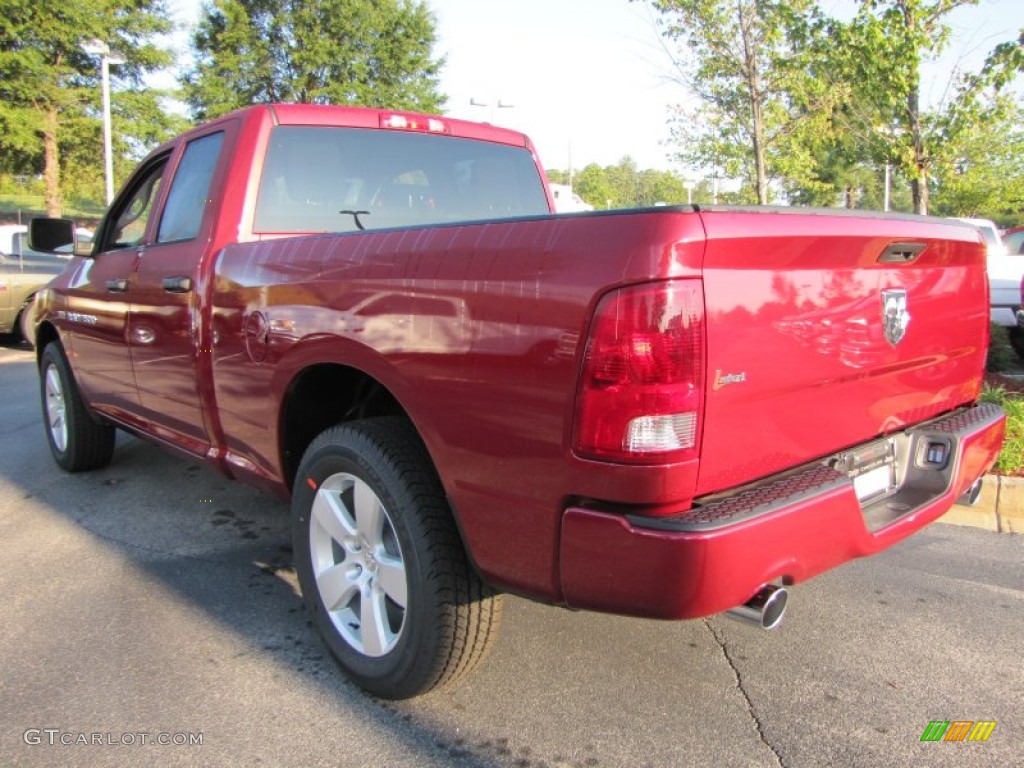 2012 Ram 1500 Express Quad Cab - Deep Cherry Red Crystal Pearl / Dark Slate Gray/Medium Graystone photo #2