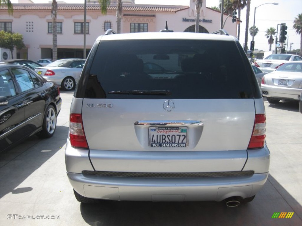 2002 ML 500 4Matic - Brilliant Silver Metallic / Charcoal/Cognac photo #3