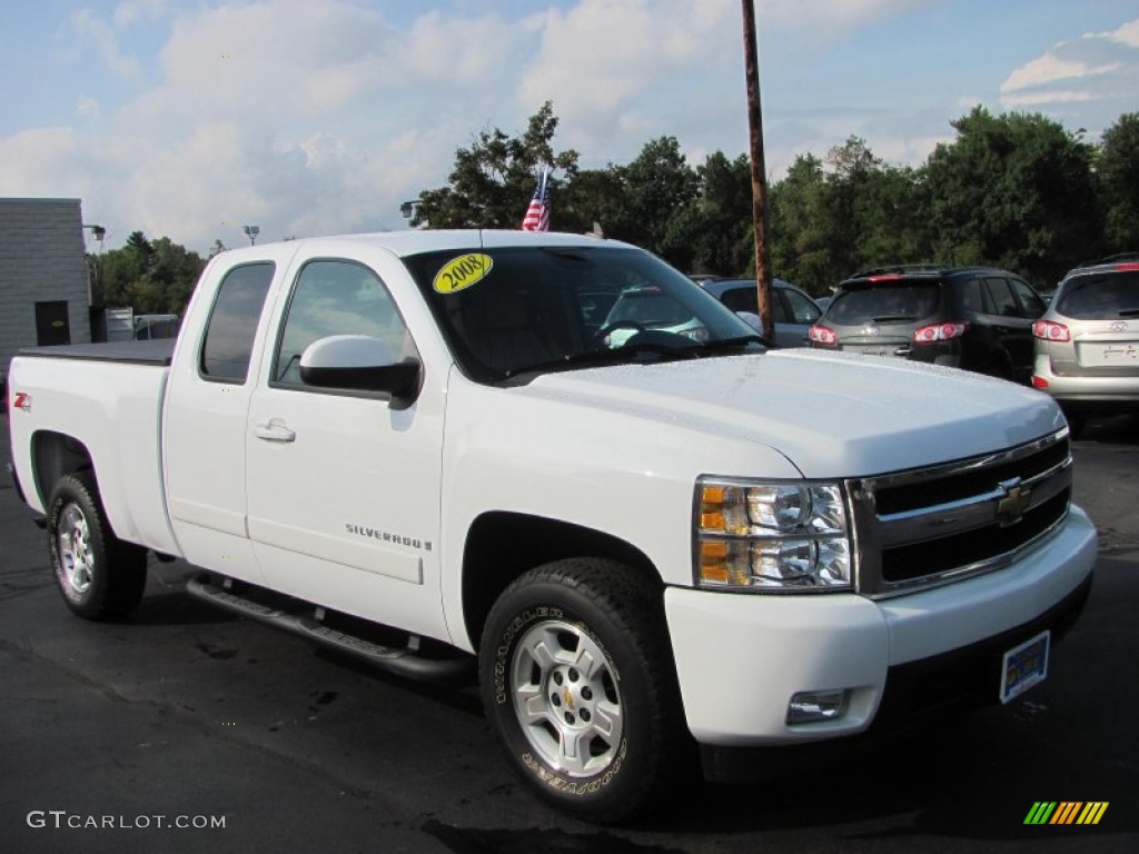 2008 Silverado 1500 LTZ Extended Cab 4x4 - Summit White / Light Cashmere/Ebony Accents photo #22