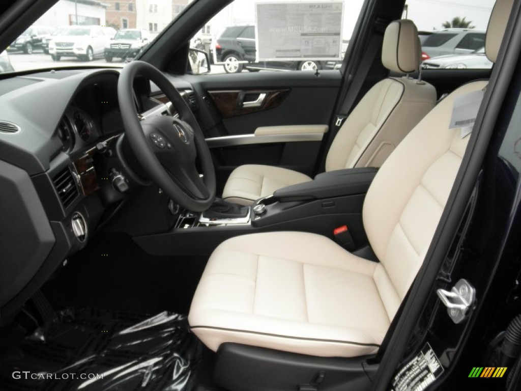 Almond/Black Interior 2012 Mercedes-Benz GLK 350 4Matic Photo #54691033