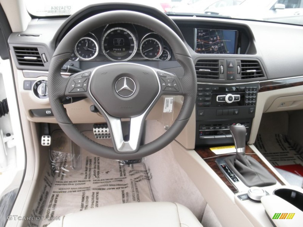 2012 Mercedes-Benz E 350 Coupe Almond/Mocha Dashboard Photo #54691237