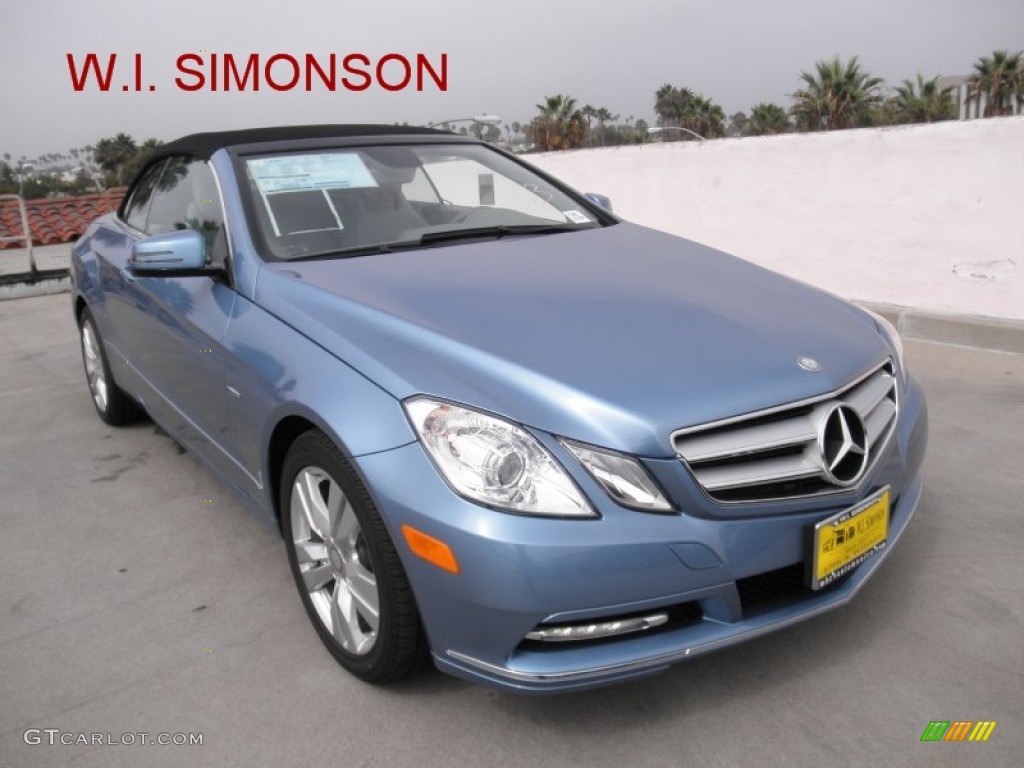 2012 E 350 Cabriolet - Quartz Blue Metallic / Ash/Dark Grey photo #1