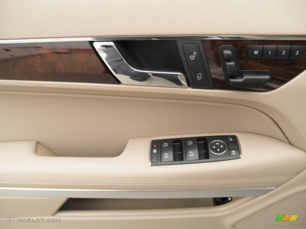 2012 Mercedes-Benz E 350 Coupe Almond/Mocha Door Panel Photo #54691478