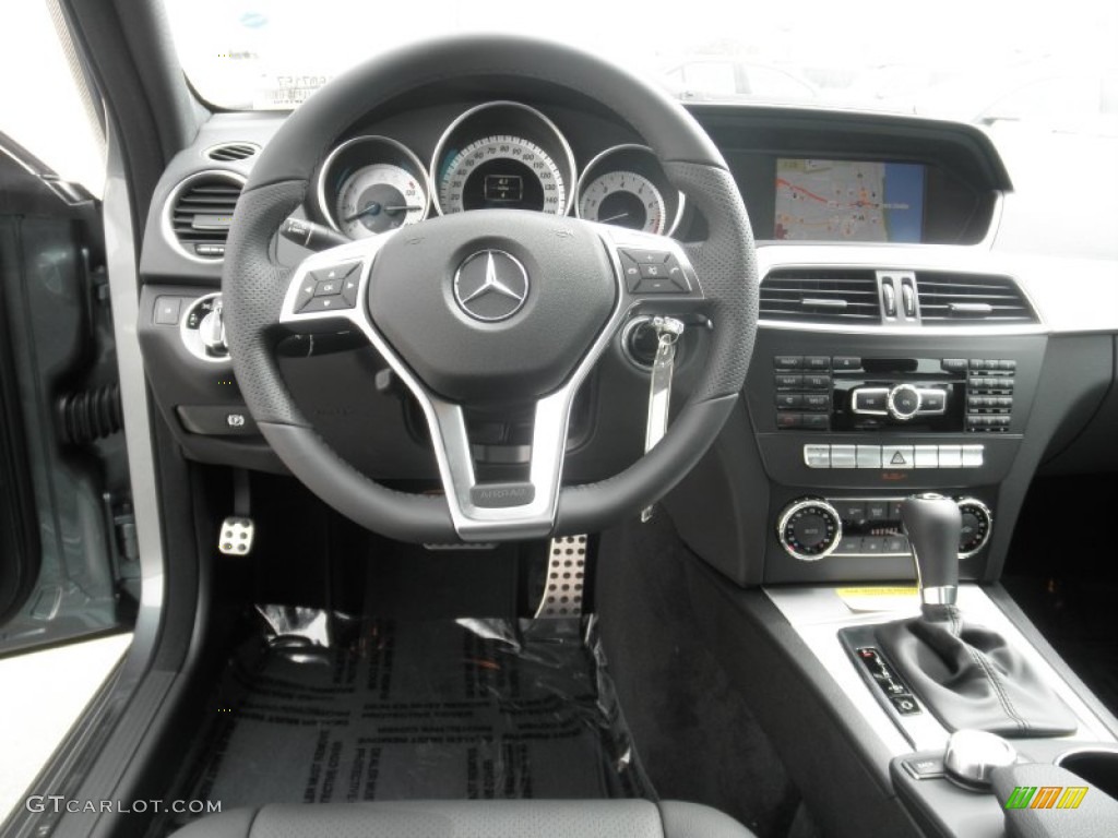 2012 Mercedes-Benz C 250 Sport Black Dashboard Photo #54691963