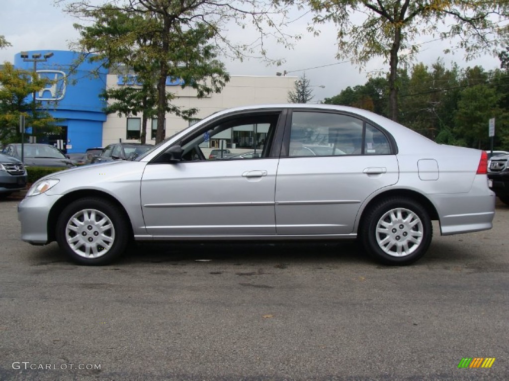 Satin Silver Metallic 2005 Honda Civic LX Sedan Exterior Photo #54692209