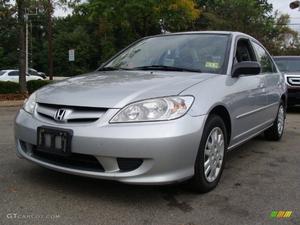 Satin Silver Metallic 2005 Honda Civic LX Sedan Exterior Photo #54692236