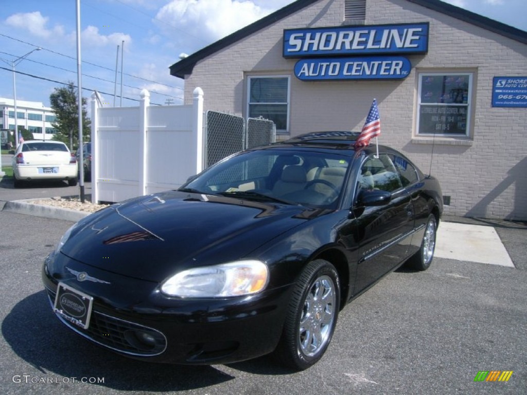 2001 Sebring LXi Coupe - Black / Black/Light Gray photo #1