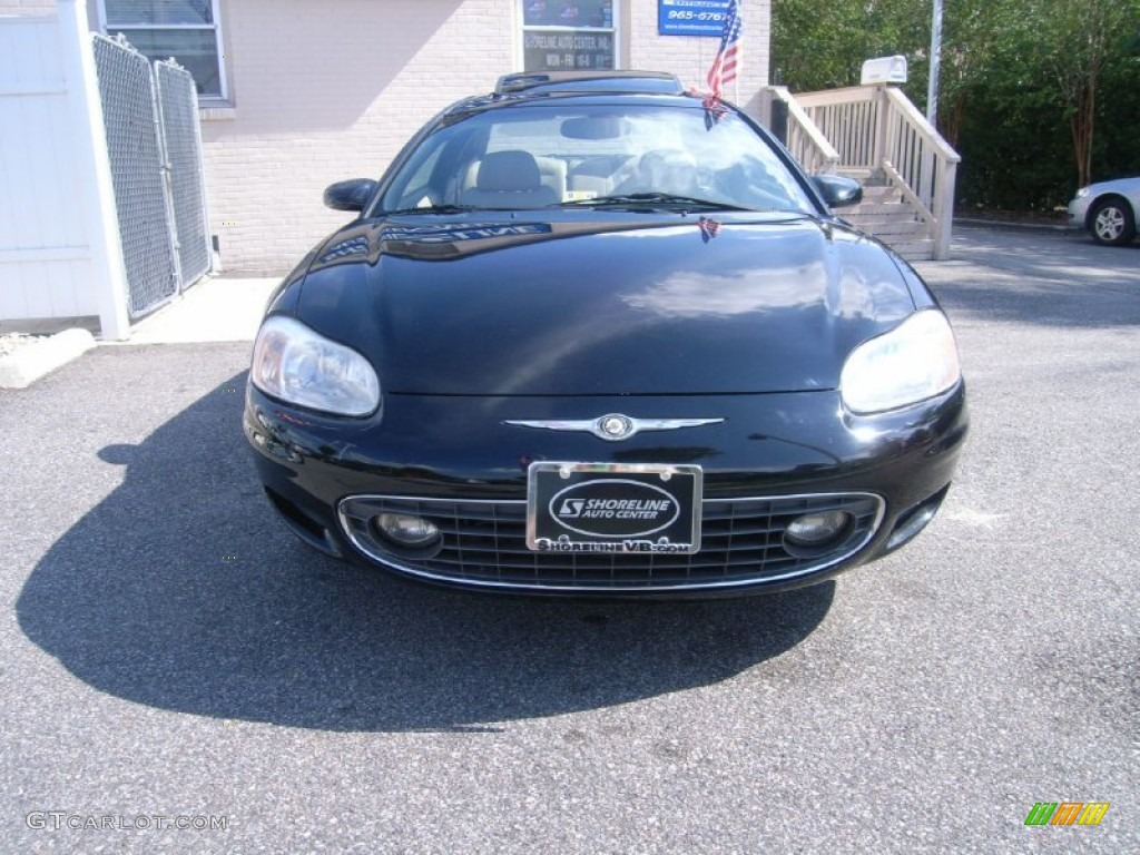 2001 Sebring LXi Coupe - Black / Black/Light Gray photo #2