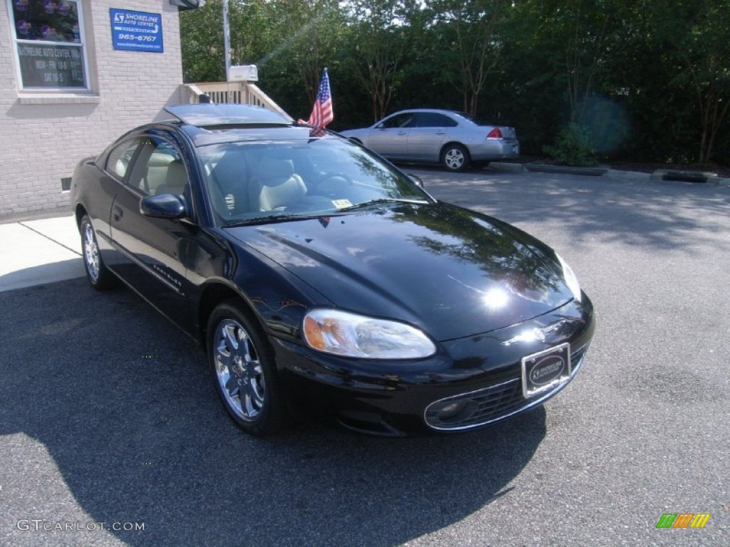 2001 Sebring LXi Coupe - Black / Black/Light Gray photo #3