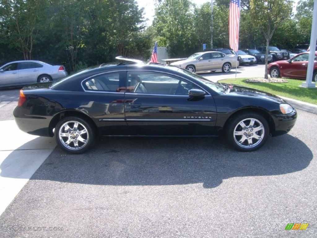 2001 Sebring LXi Coupe - Black / Black/Light Gray photo #4