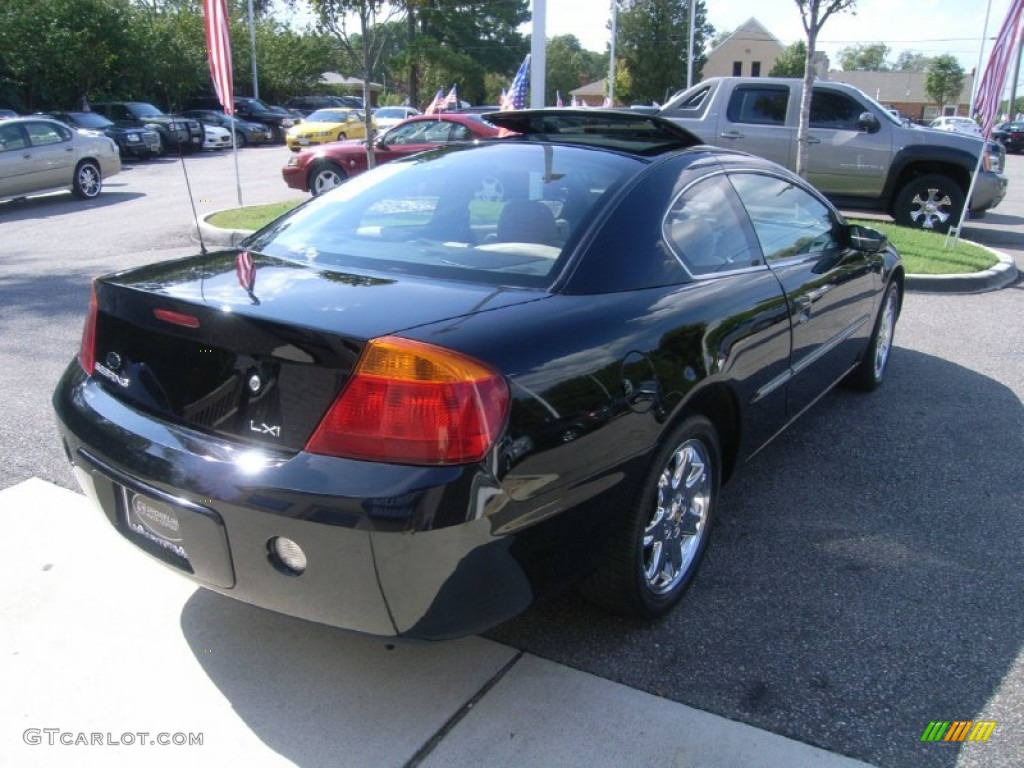 2001 Sebring LXi Coupe - Black / Black/Light Gray photo #5