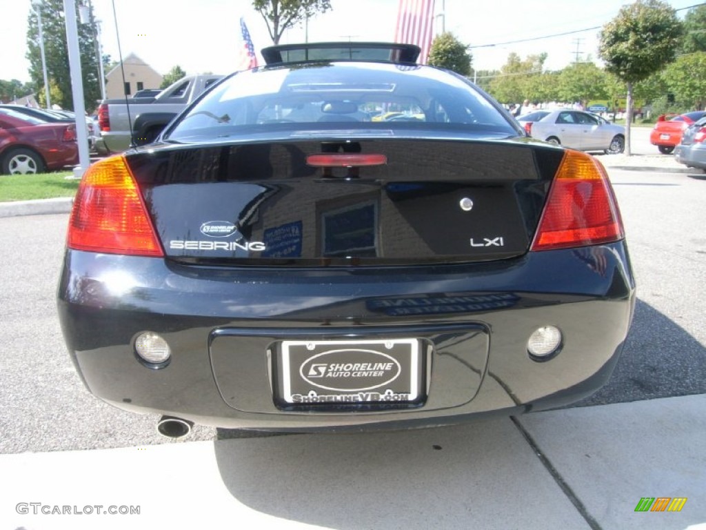 2001 Sebring LXi Coupe - Black / Black/Light Gray photo #6