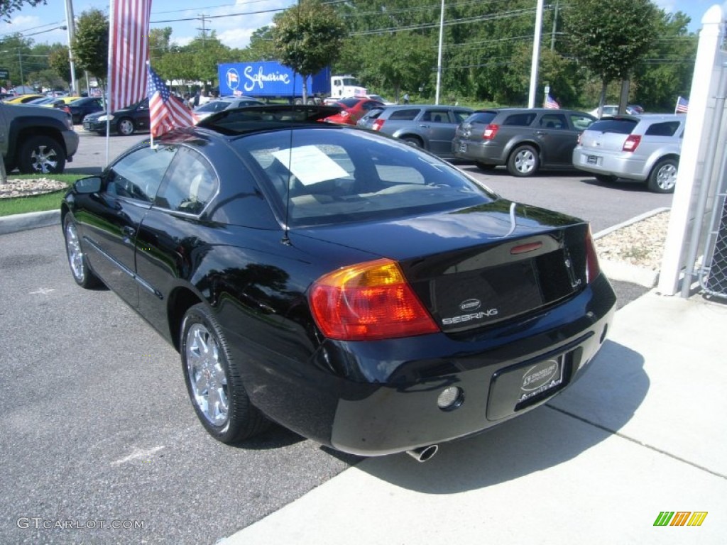 2001 Sebring LXi Coupe - Black / Black/Light Gray photo #7