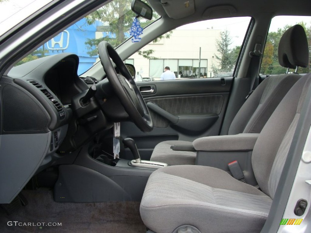 Gray Interior 2005 Honda Civic LX Sedan Photo #54692341