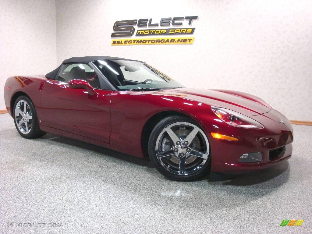 2007 Corvette Convertible - Monterey Red Metallic / Ebony photo #3