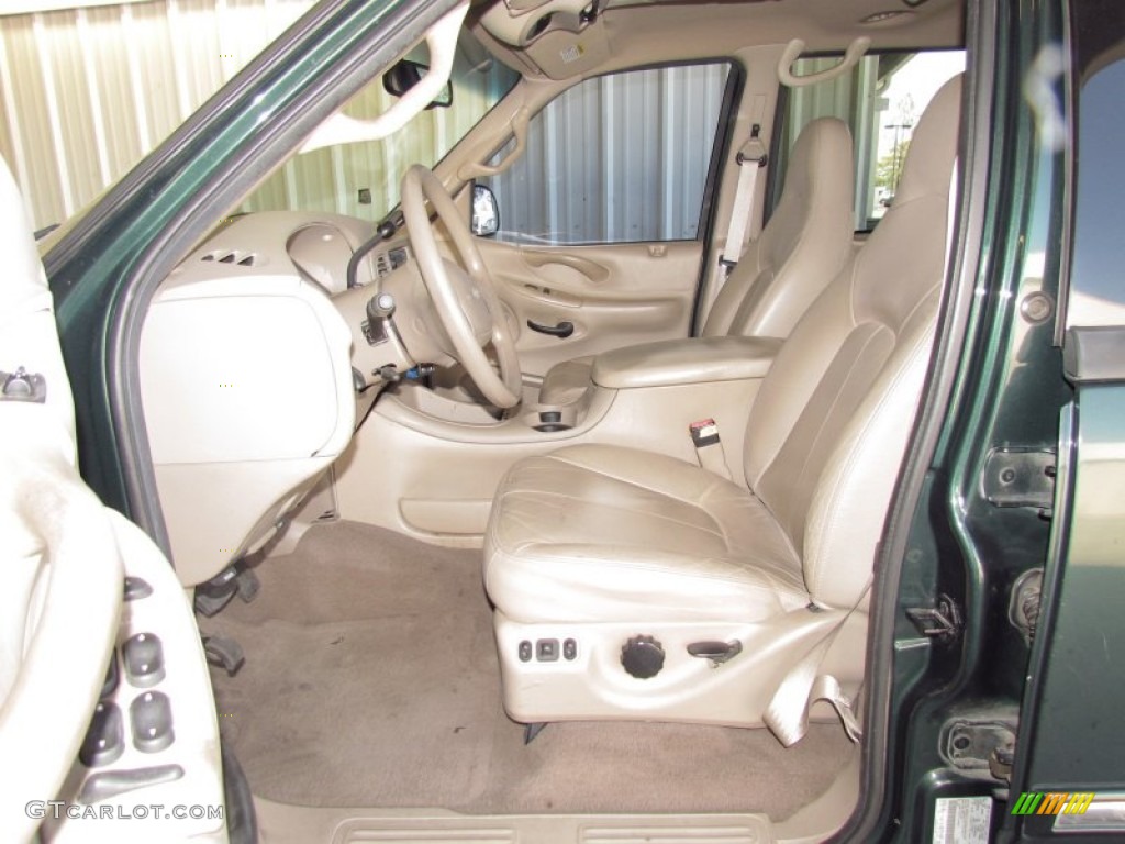 2001 Expedition XLT - Dark Highland Green Metallic / Medium Parchment photo #8