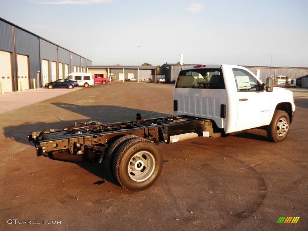 Summit White 2012 GMC Sierra 3500HD Regular Cab Dually Chassis Exterior Photo #54696025