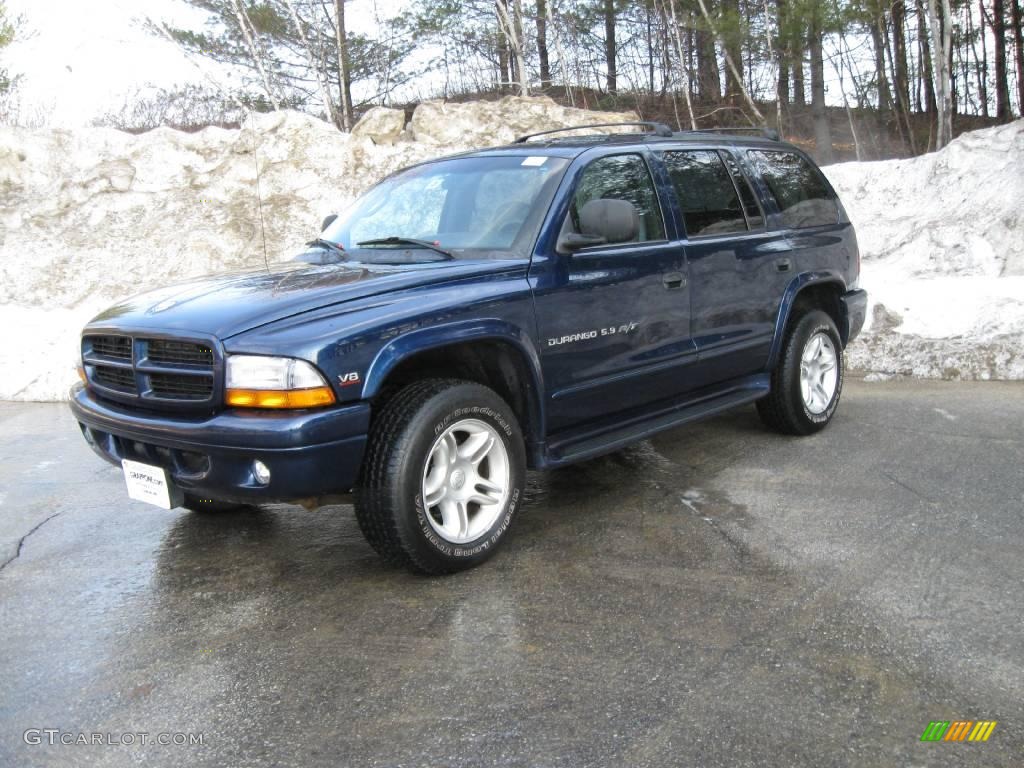 2000 Durango R/T 4x4 - Patriot Blue Pearl / Agate Black photo #8
