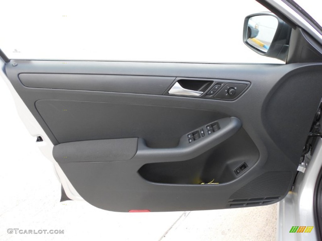 2012 Volkswagen Jetta S Sedan Titan Black Door Panel Photo #54697924