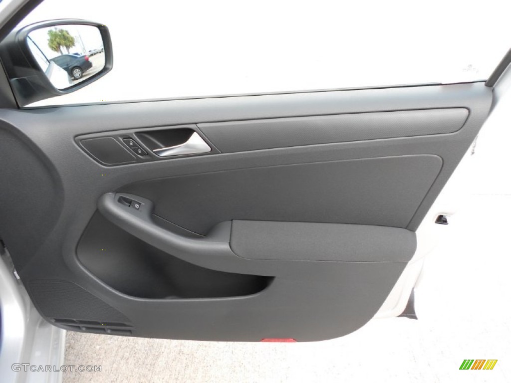 2012 Volkswagen Jetta S Sedan Titan Black Door Panel Photo #54697942