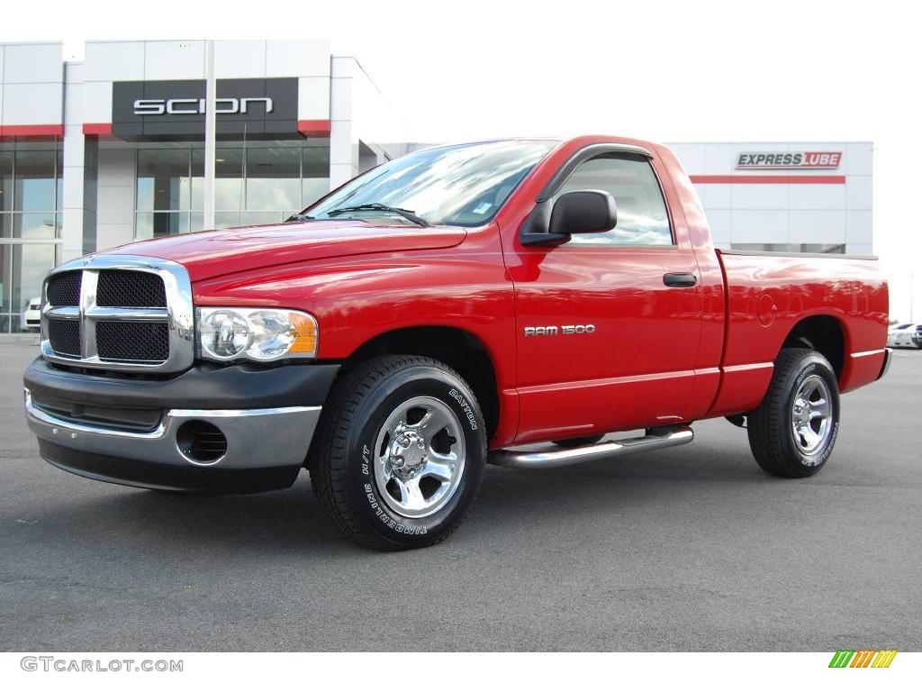 2003 Ram 1500 ST Regular Cab - Flame Red / Taupe photo #1