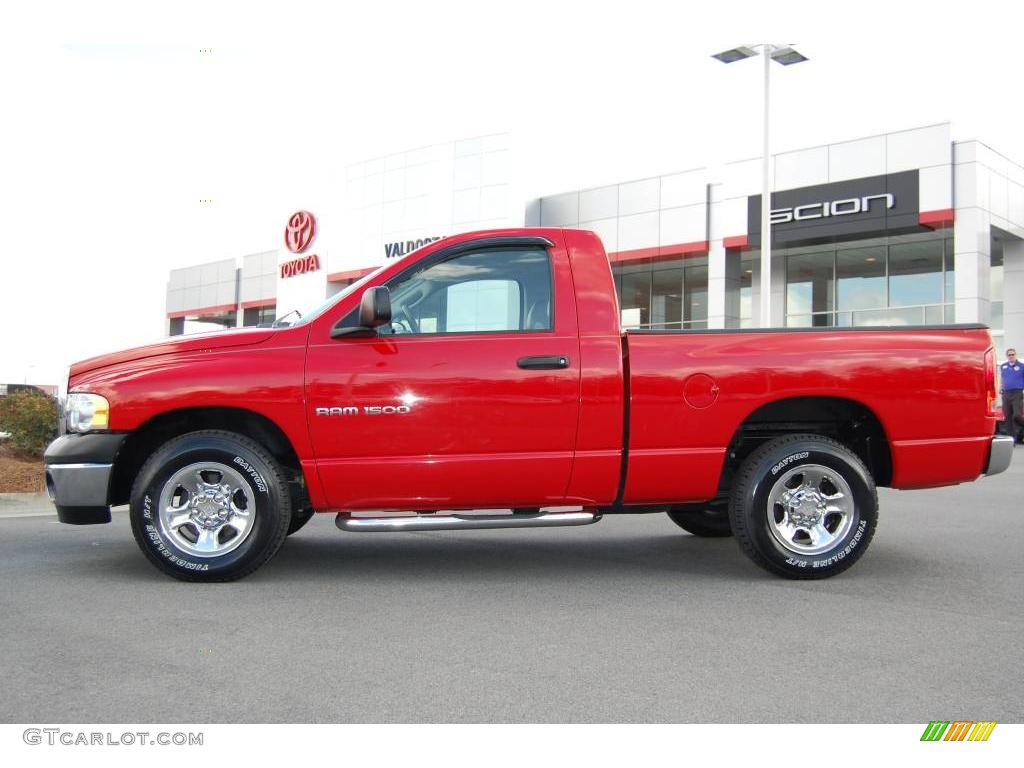 2003 Ram 1500 ST Regular Cab - Flame Red / Taupe photo #3