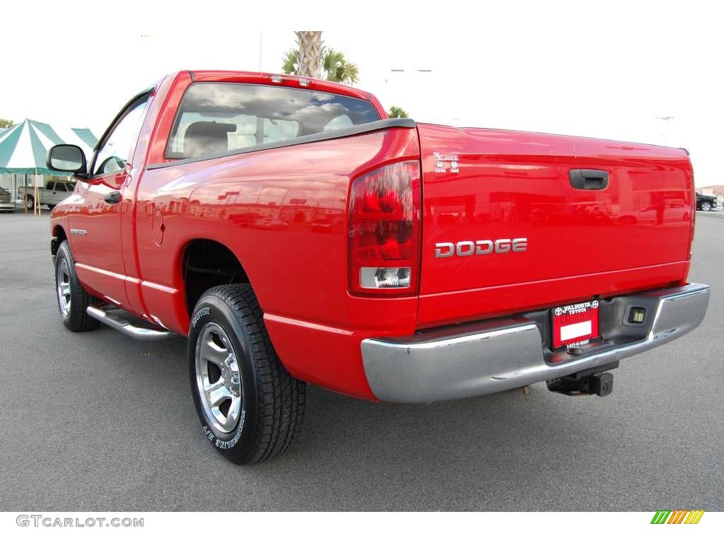 2003 Ram 1500 ST Regular Cab - Flame Red / Taupe photo #4
