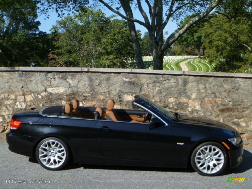 2007 3 Series 328i Convertible - Black Sapphire Metallic / Saddle Brown/Black photo #2