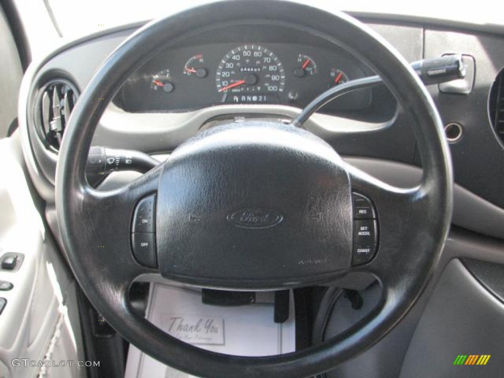 1999 Ford E Series Van E350 Super Duty XLT Extended Passenger Medium Graphite Steering Wheel Photo #54699289