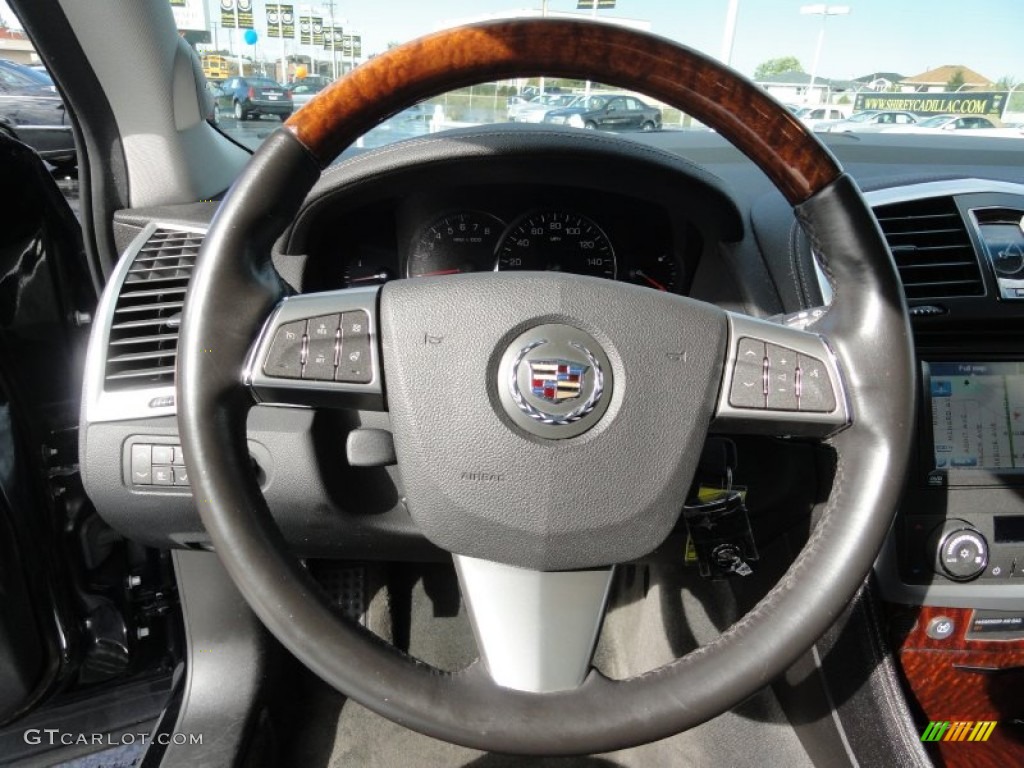 2008 Cadillac SRX 4 V6 AWD Ebony/Ebony Steering Wheel Photo #54699535