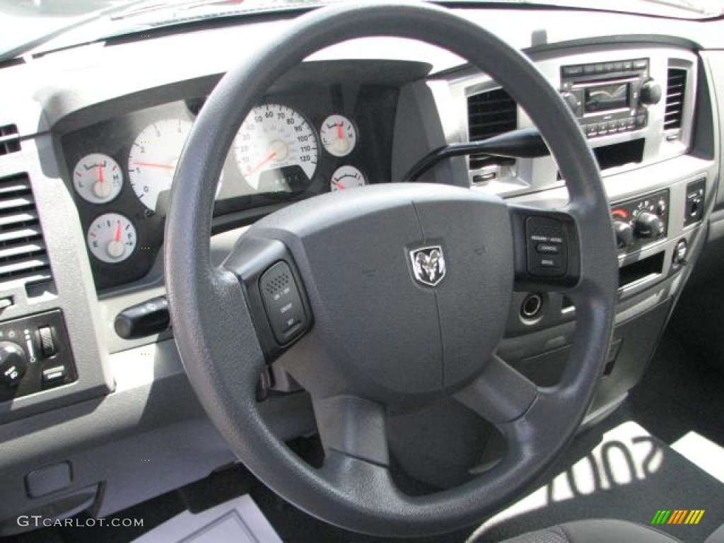 2007 Dodge Ram 1500 SLT Regular Cab Medium Slate Gray Steering Wheel Photo #54699545