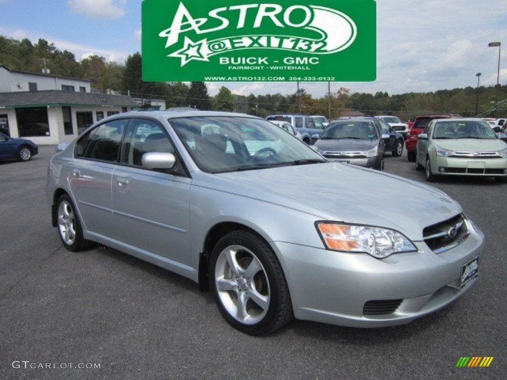 2007 Legacy 2.5i Sedan - Brilliant Silver Metallic / Off-Black photo #1