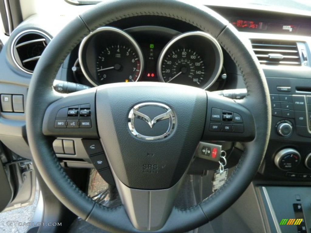 2012 Mazda MAZDA5 Touring Black Steering Wheel Photo #54701941