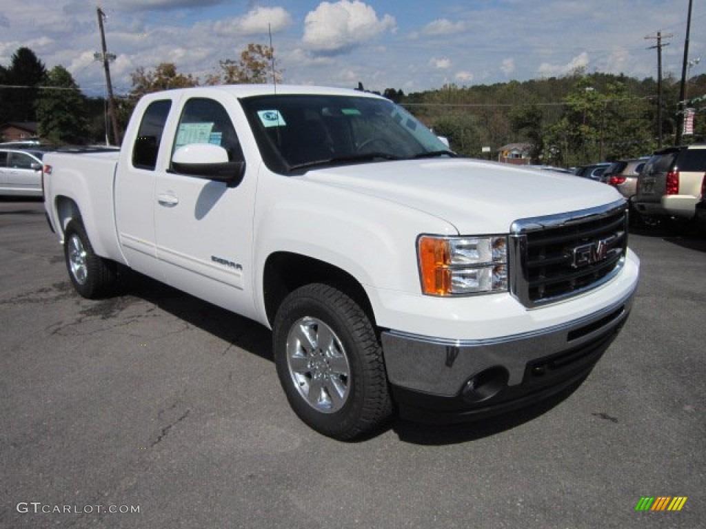 2011 Sierra 1500 SLT Extended Cab 4x4 - Summit White / Ebony photo #1