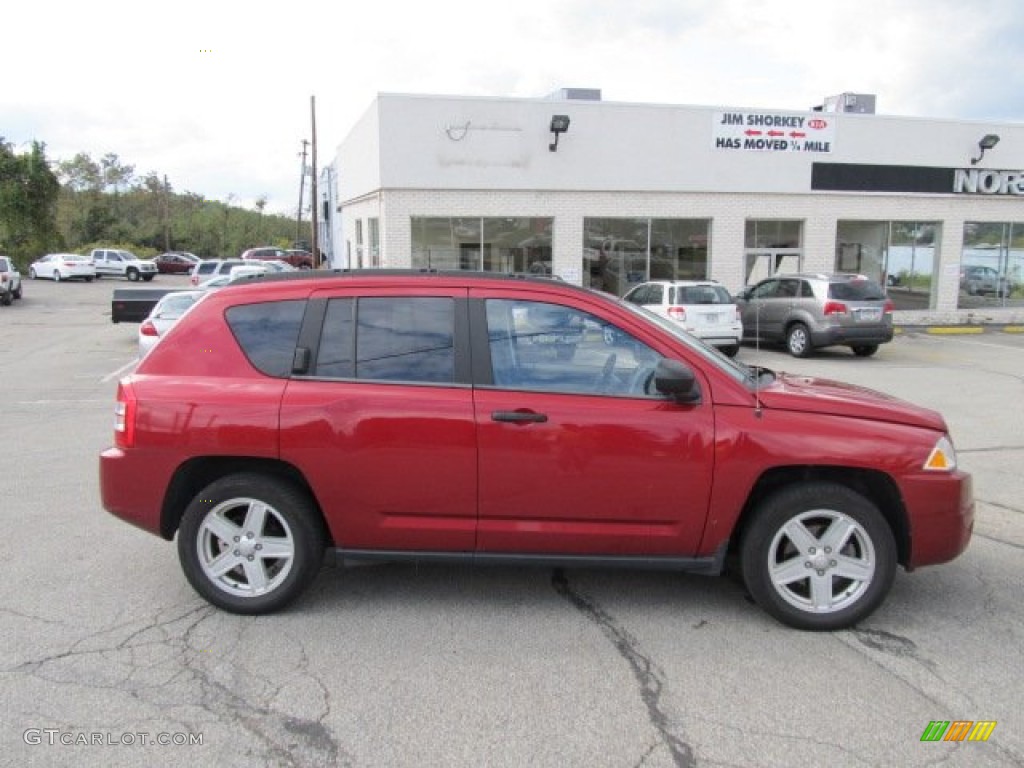 2007 Compass Sport 4x4 - Inferno Red Crystal Pearlcoat / Pastel Slate Gray photo #2