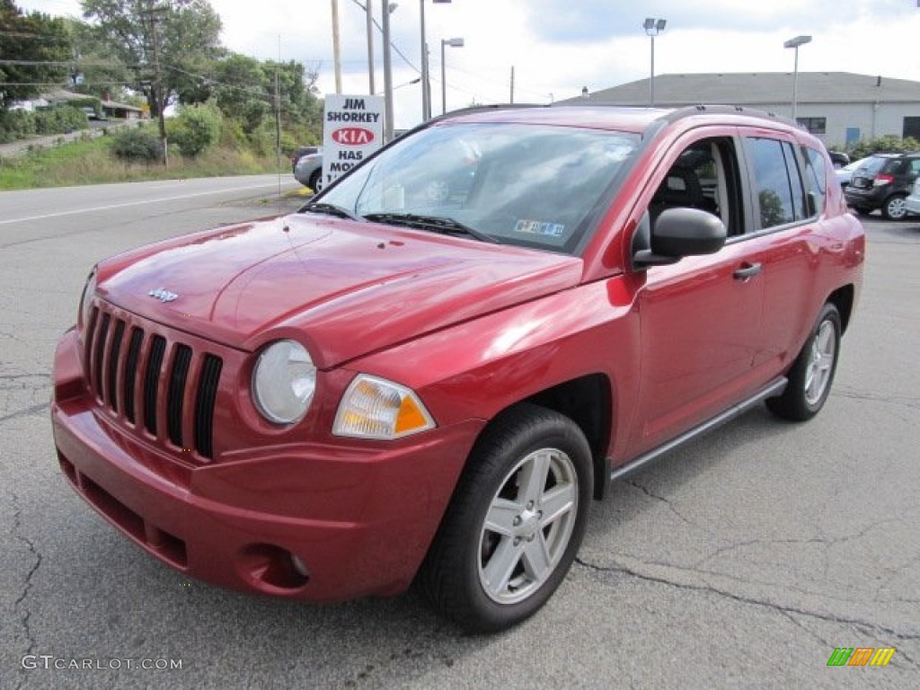 2007 Compass Sport 4x4 - Inferno Red Crystal Pearlcoat / Pastel Slate Gray photo #6